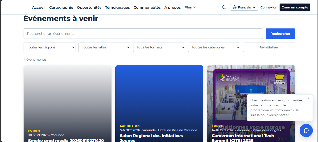Agenda des événements